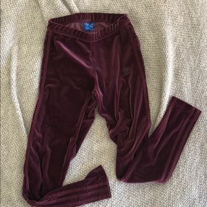 Adidas Velvet Maroon Leggings
